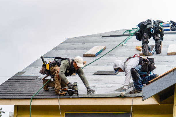 Professional Roofing technician working in Dike, IA